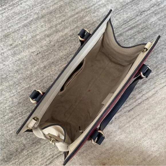 Gucci Red and Black Leather Satchel - Picture 6 of 7